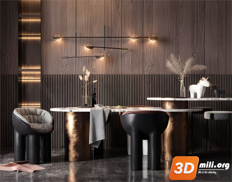 Dining Table Set Skp Files